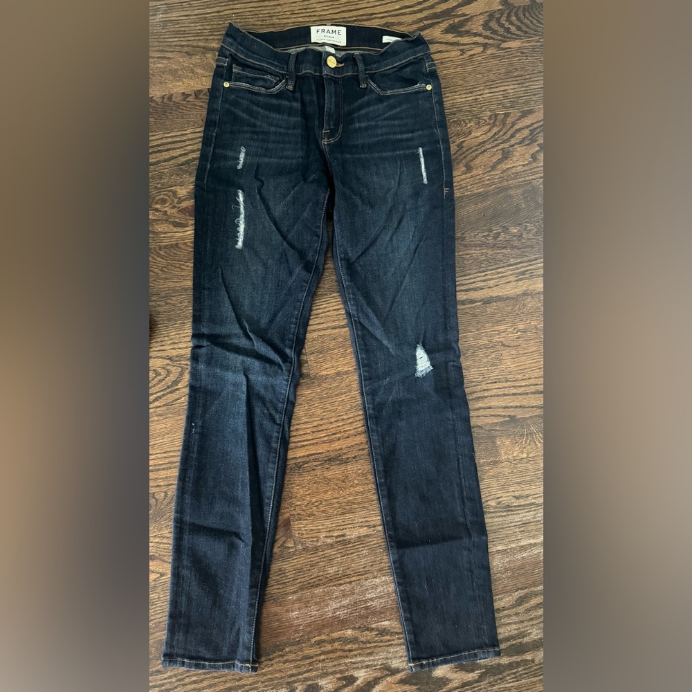 Frame Le Skinny de Jeanne Jeans Distressed